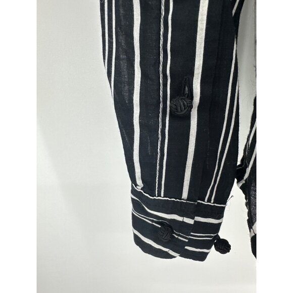 Lauren Ralph Lauren Unique Buttons Roll Tab Sleeve Button Down Blouse Size M - Picture 6 of 11